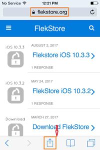 tap on Arrow button to Install FlekStore 3.0