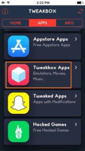 Click on Apps and Tap on Tweaked Apps