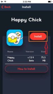 Click on Install Happy Chick
