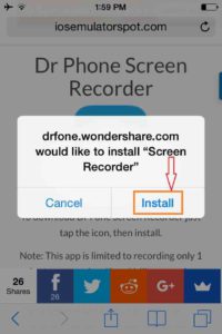 Install iPhone Screen Recorder