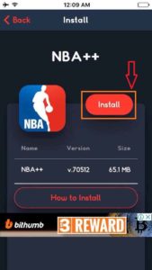 Click on Install NBA++