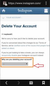 Type-Reason-to-Why-you-are-deleting-your-Instagram-Account