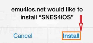 Tap on Install SNES Emulator