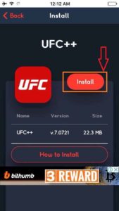 Click on Install UFC++