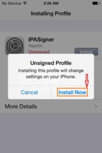 Click on iPA Signer Install Now
