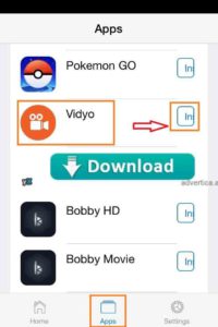 Click Install Vidyo iOS Screen Recorder