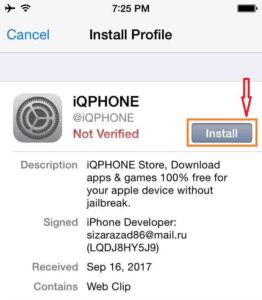 Install iQPhone iOS