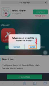 Install xCleaner on iPhone