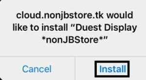 Tap on Install to Download apps from NonJBStore