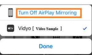 Turn off Airplay Mirroring