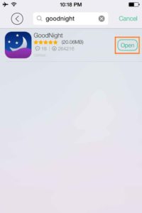 Click-on-Open-GoodNight-App
