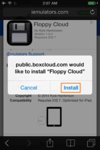 Tap-on-Install-Floppy-Cloud