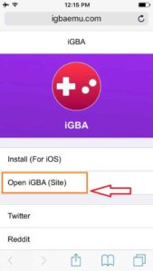 Click on Open iGBA site