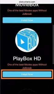 Click on Install PlayBox HD