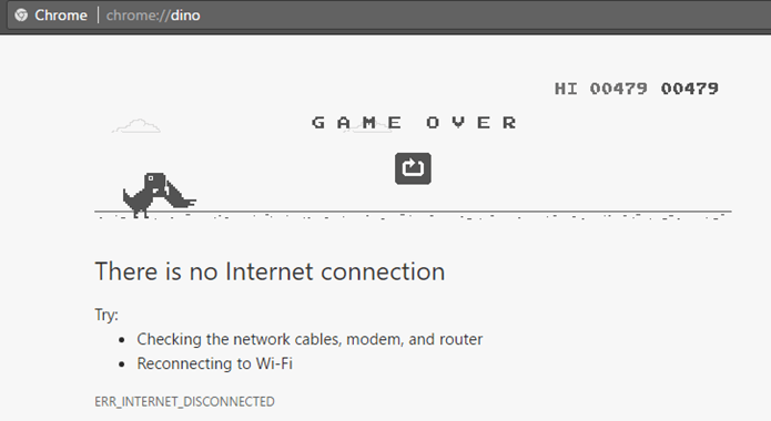 Err Internet Disconnected Error